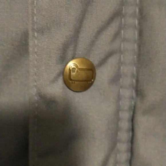 Woolrich woman's size L heavy quilted lined winter parka coat in periwinkle blue - Picture 8 of 16